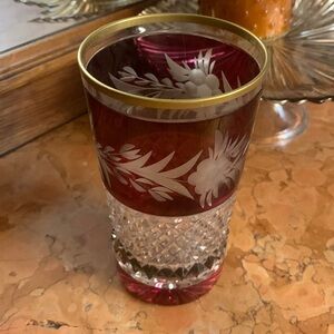 Ebeling & Reuss Ruby Cut to Clear Crystal Tumbler